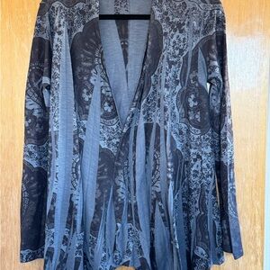 Daytrip Blue and Black cotton blend Cardigan